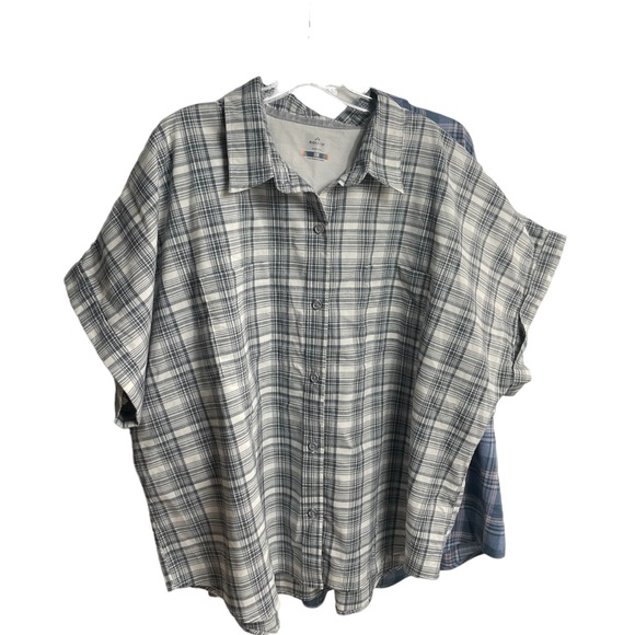 Ridgecut Tough wear 3X Women's Short Sleeve Plaid Shirt, Bundle of two - Picture 9 of 15